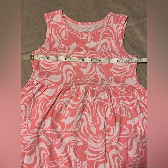 Pink Swirl Unicorn Girls Sz 6/6x Dress w/ Pockets! - Picture 2 of 6